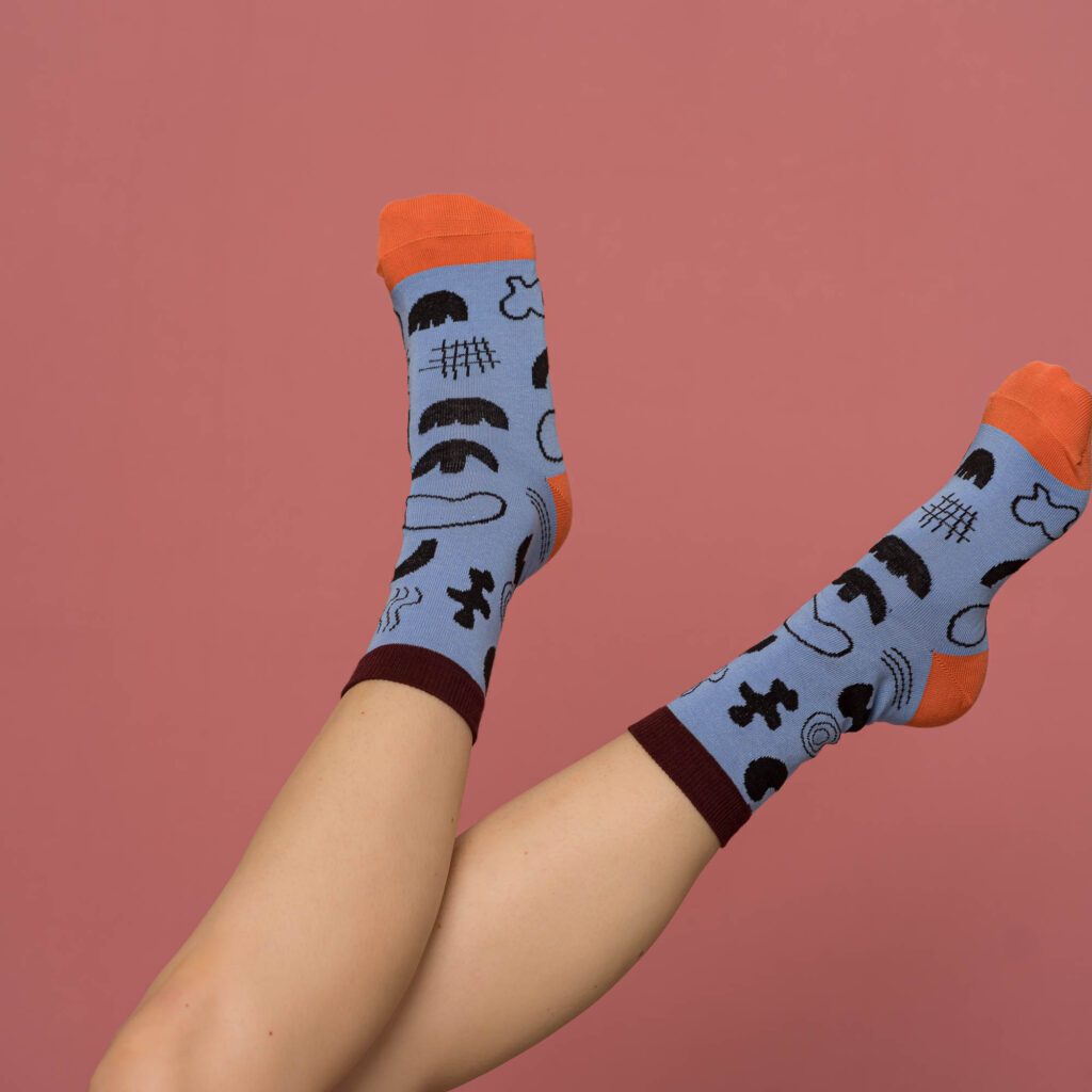nice socks scribble - lilac