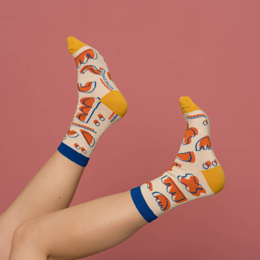 nice socks in + out - creme