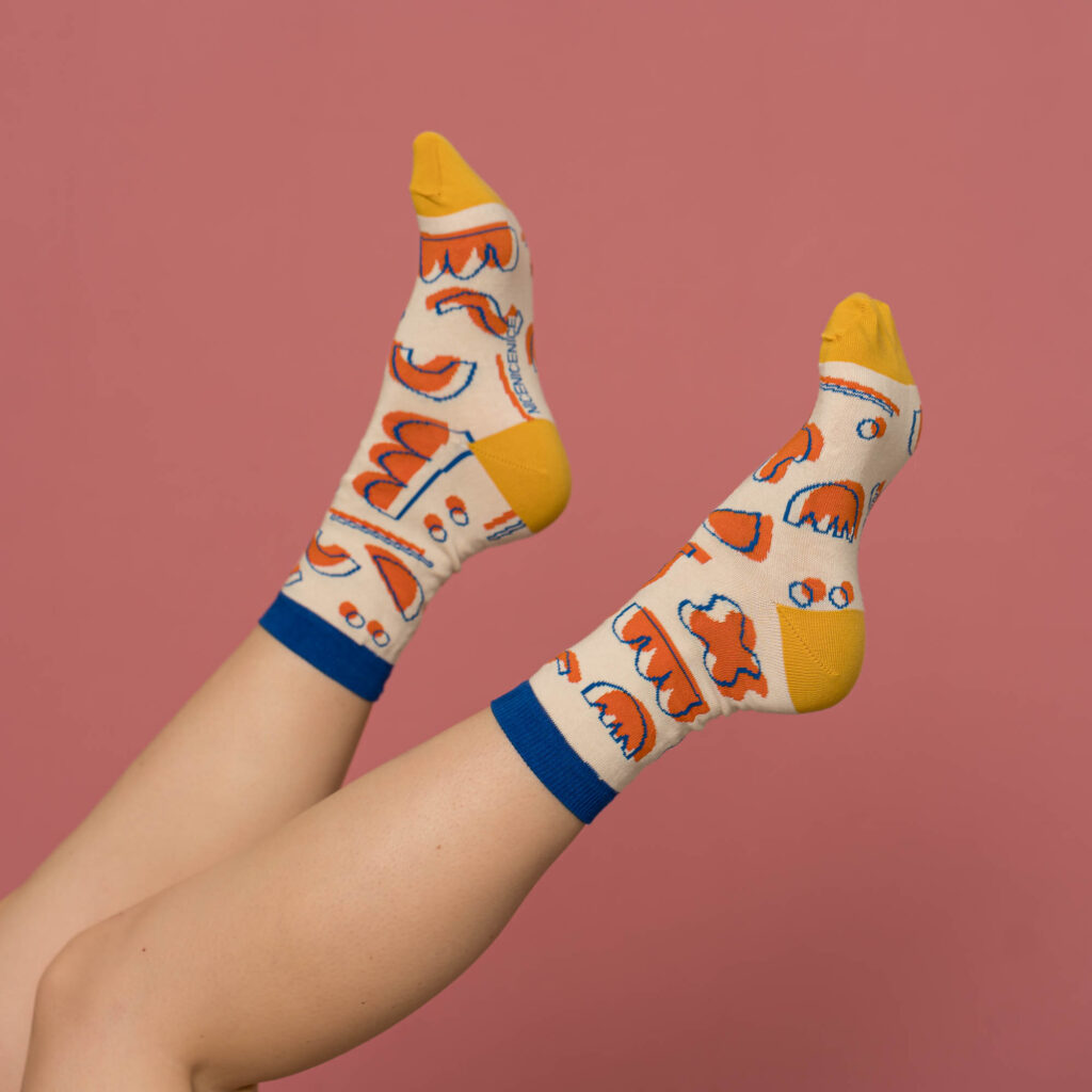 nice socks in + out - creme