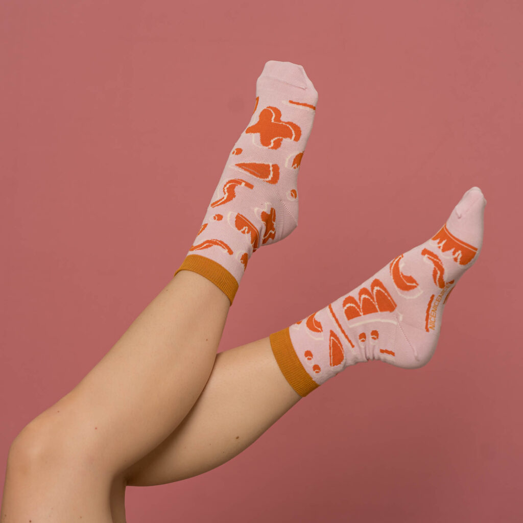 nice socks in + out - pink