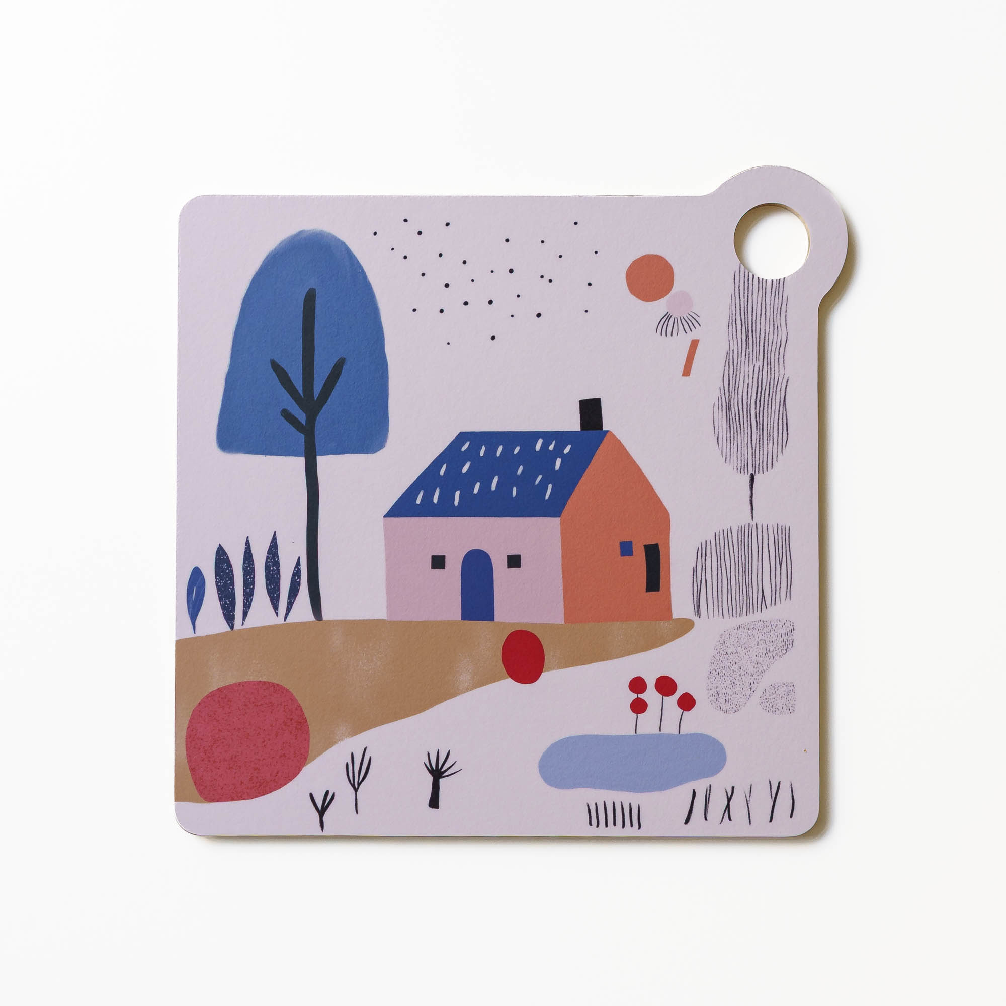 Schneidebrett Quadrat - kleines Haus