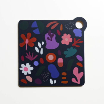 Schneidebrett Quadrat - flowers