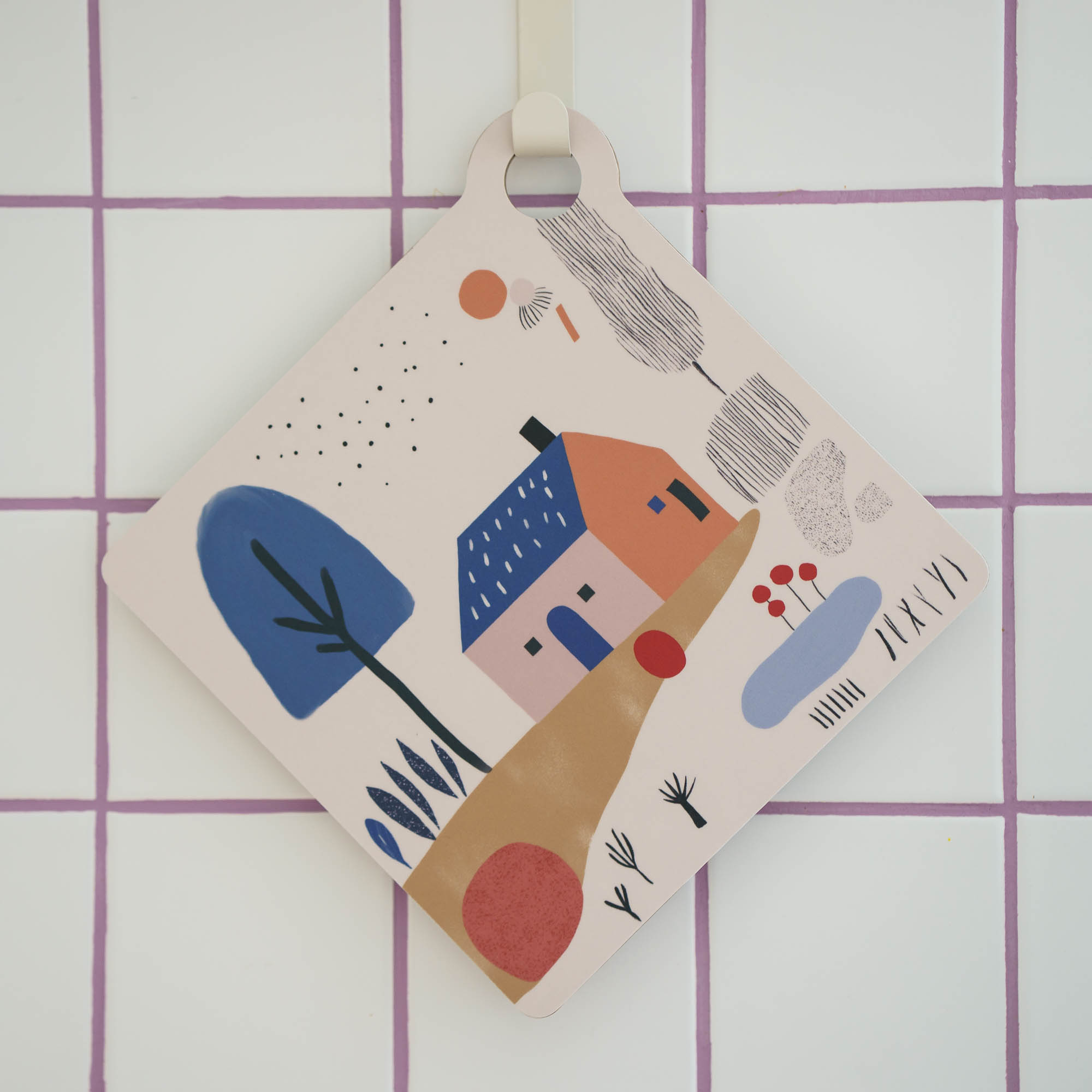 Schneidebrett Quadrat - kleines Haus