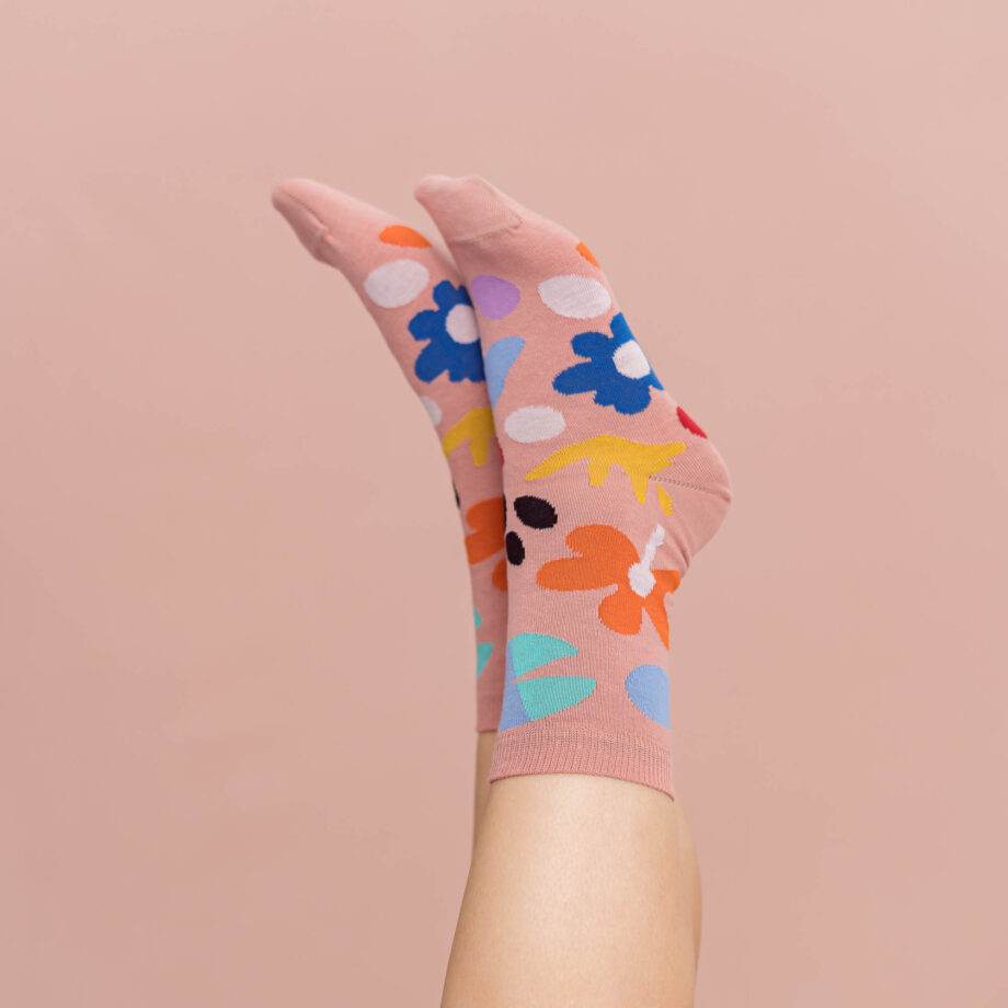 nice socks flowers - rose