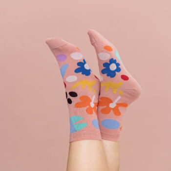 nice socks flowers - rose