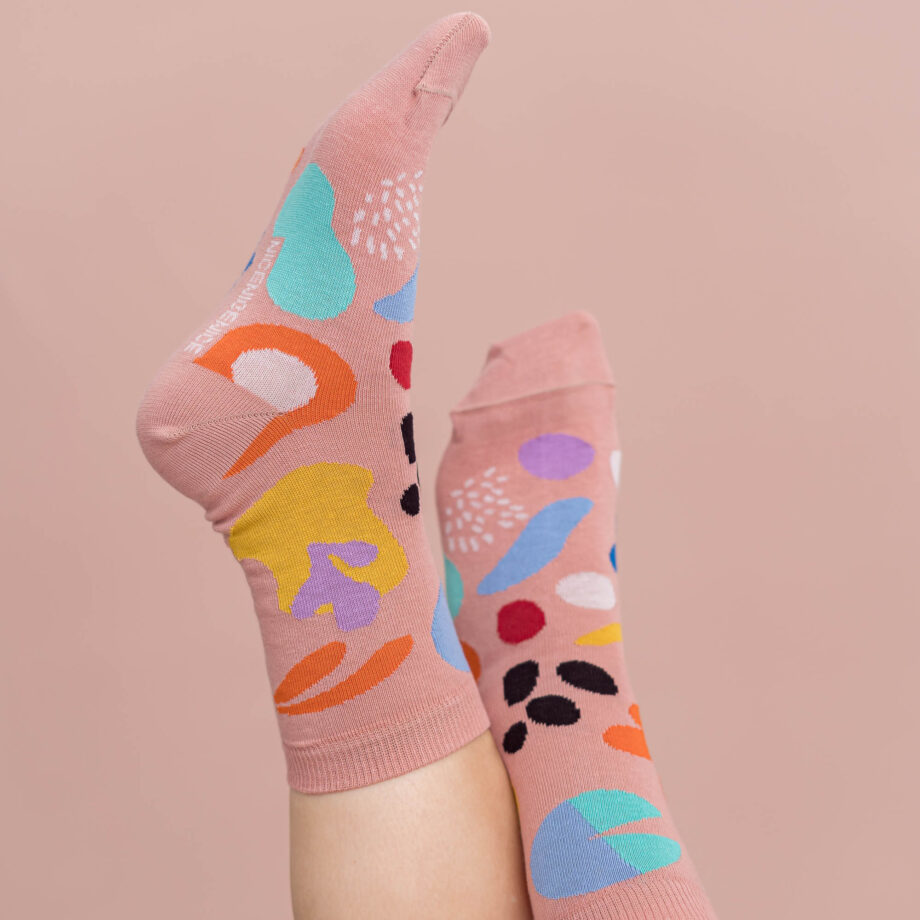 nice socks flowers - rose