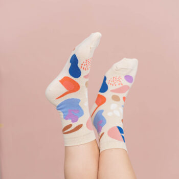 nice socks flowers - cream