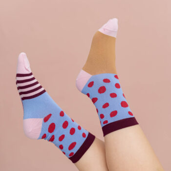 nice socks speckles - bordeaux blue