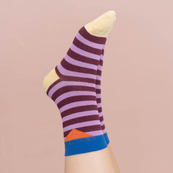 nice socks stripes - raspberry