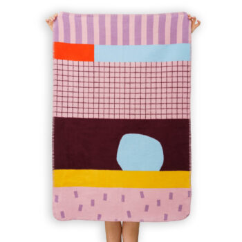baby Decke pattern bordeaux - 110x75cm - Biobaumwolle