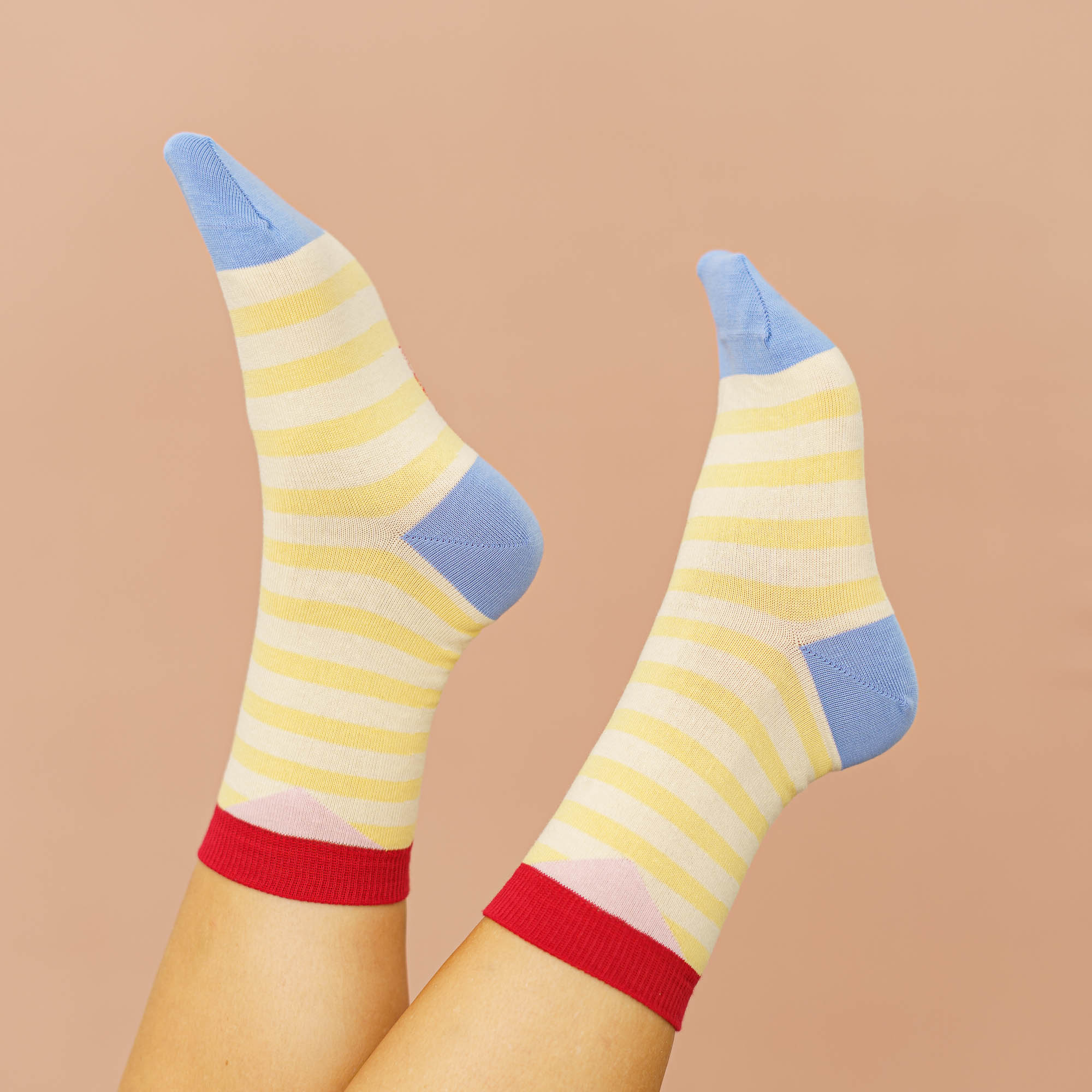 nice socks stripes - vanilla butter