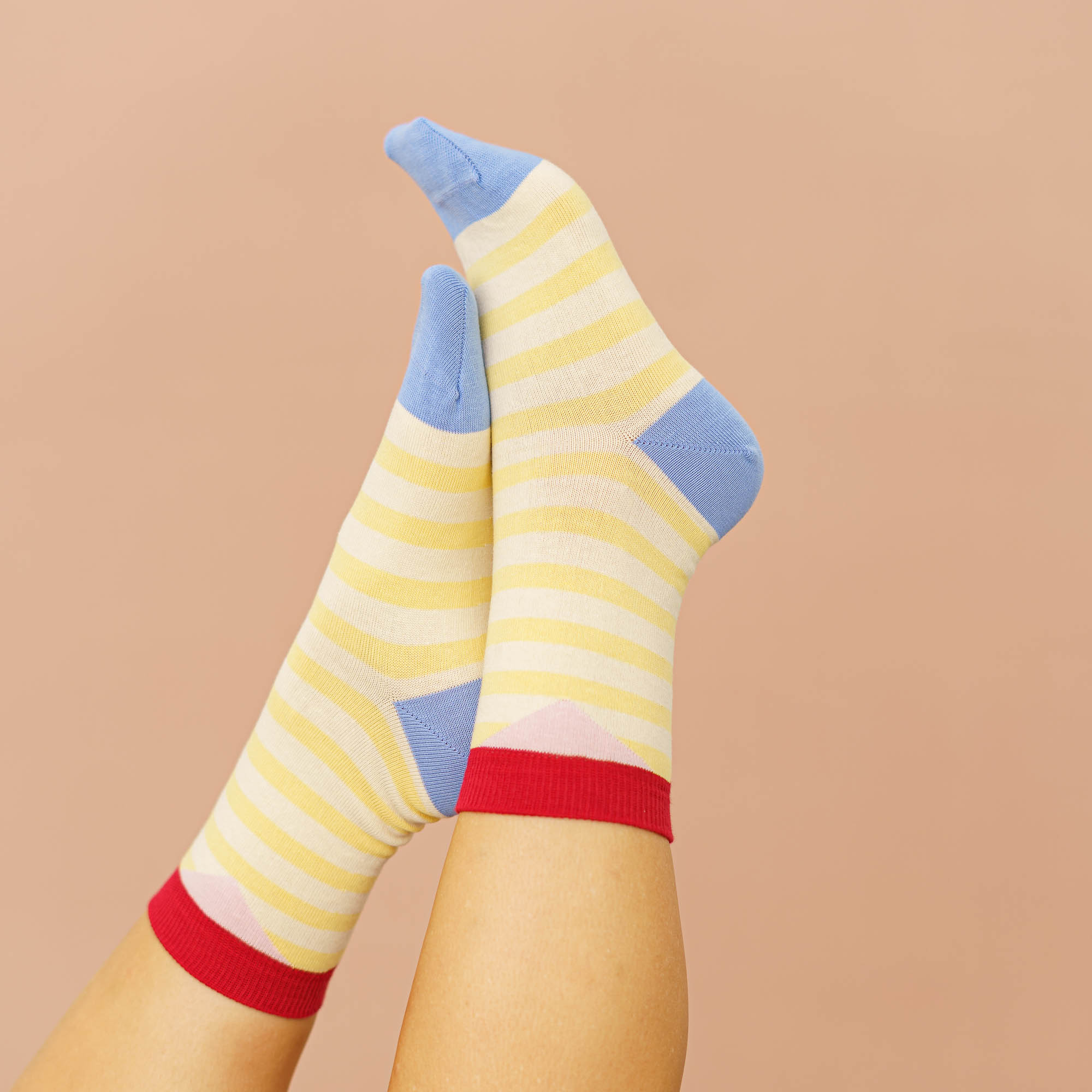 nice socks stripes - vanilla butter