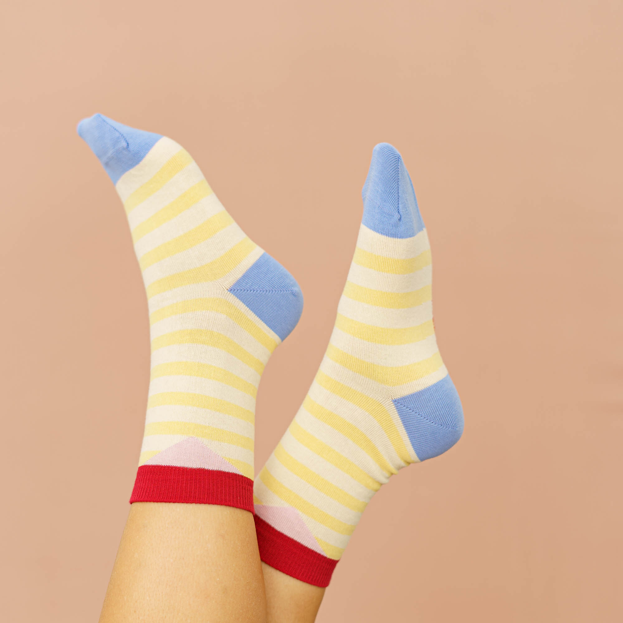 nice socks stripes - vanilla butter