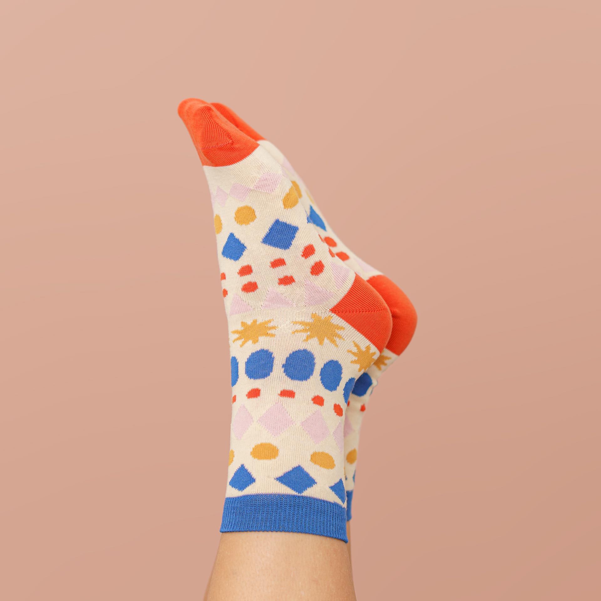 xmas socks - nordic lines creme