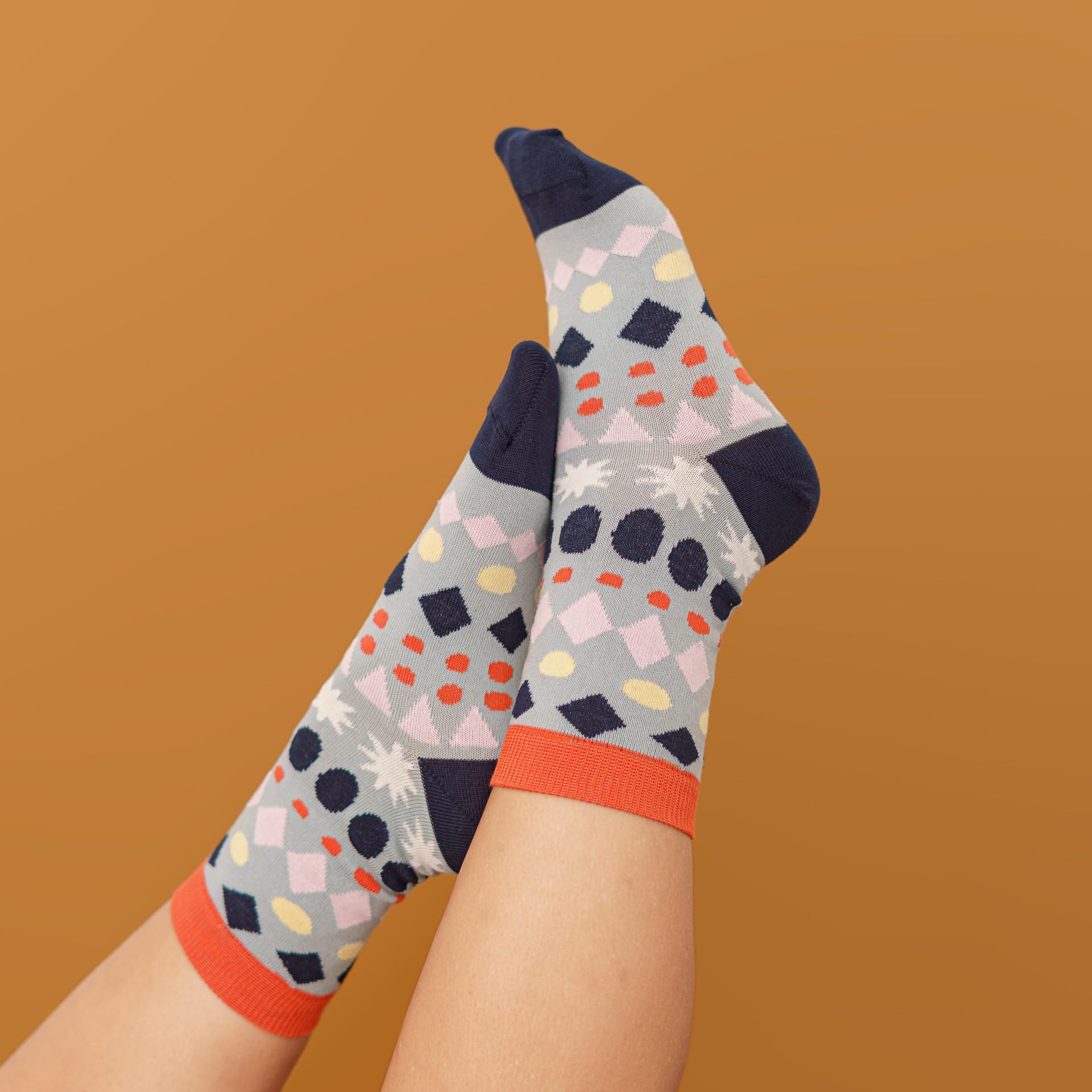 xmas socks - nordic lines blue