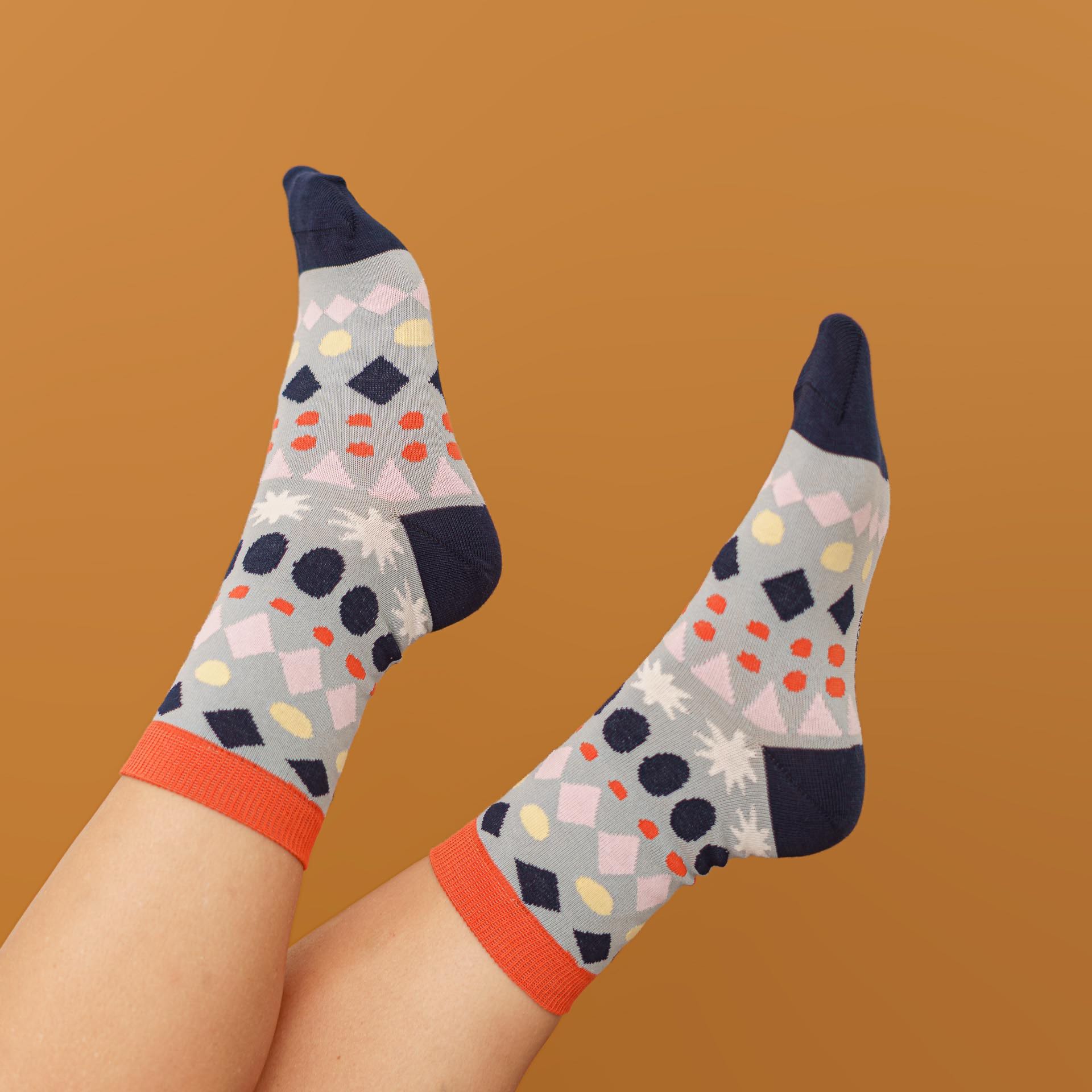 xmas socks - nordic lines blue