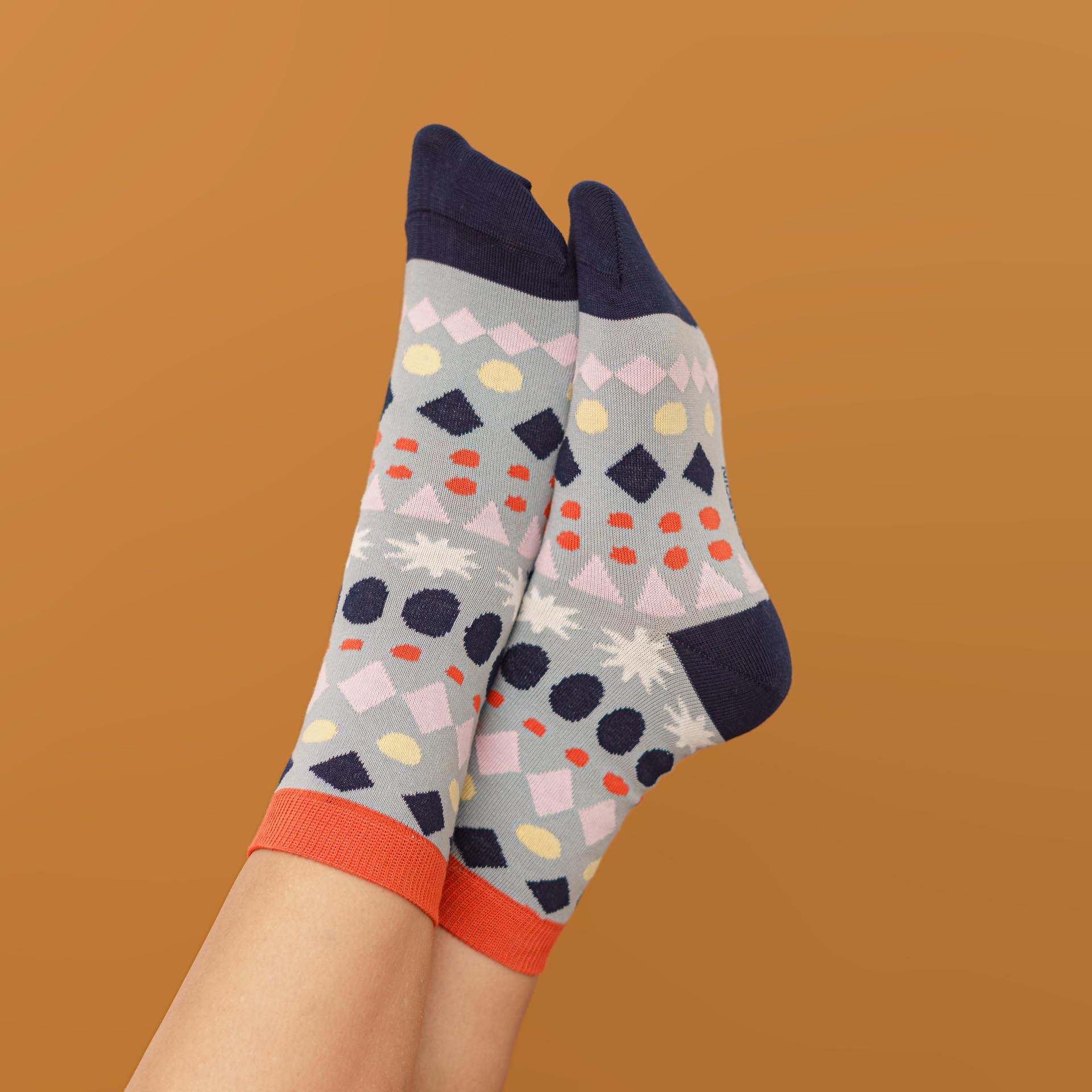 xmas socks - nordic lines blue