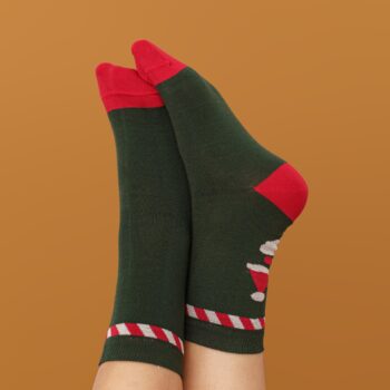 xmas socks - santa green